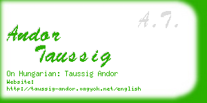 andor taussig business card